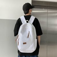 Streetwear Solid Color Square Zipper Functional Backpack main image 4