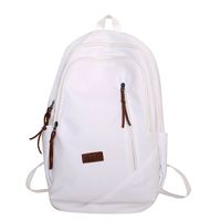 Streetwear Solid Color Square Zipper Functional Backpack sku image 1