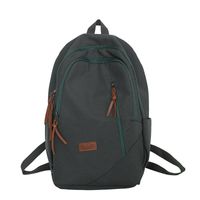 Streetwear Solid Color Square Zipper Functional Backpack main image 3