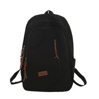 Streetwear Solid Color Square Zipper Functional Backpack sku image 3