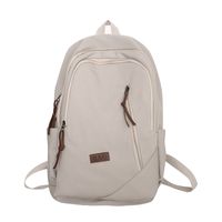 Streetwear Solid Color Square Zipper Functional Backpack sku image 4