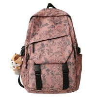 Streetwear Letter Square Zipper Functional Backpack sku image 7