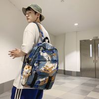 Streetwear Letter Square Zipper Functional Backpack main image 1