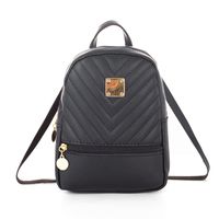 Fashion Stripe Solid Color Bucket Zipper Backpack main image 3