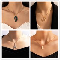 Simple Style Geometric Eiffel Tower Alloy Plating Necklace main image 1