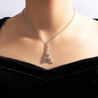 Einfacher Stil Geometrisch Eiffelturm Legierung Überzug Halskette main image 4