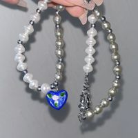 Mode Herzform Glas Perlen Halskette Mit Anhänger 1 Stück main image 3