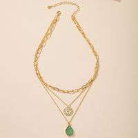 Fashion Round Heart Shape Crystal Alloy Wholesale Necklace main image 7