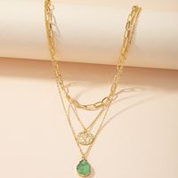 Fashion Round Heart Shape Crystal Alloy Wholesale Necklace main image 3