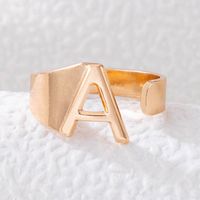 Fashion Letter Alloy Plating Open Ring main image 3