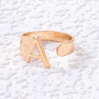 Fashion Letter Alloy Plating Open Ring main image 5