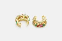 Fashion C Shape Plating Copper Zircon Ear Clips main image 5