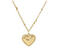 Retro Heart Shape Alloy Necklace 1 Piece sku image 1