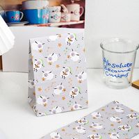 5 Types Of Cute Cartoon Small Animal Ins Style Paper Gift Bag Flat Ornament Candy Gift Gift Return Bag sku image 4