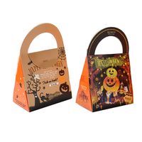 Hand-held Halloween Happy Halloween Candy Packaging Box Biscuit Wansheng Nougat Candy Box Handbag main image 1