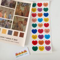 Coloré Sourire Coeur Diy Album Album Journal Tag Sticker Décoratif main image 4