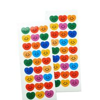 Colorful Smile Heart Diy Scrapbook Album Diary Tag Decorative Sticker sku image 1
