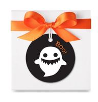 Víspera De Todos Los Santos Lindo Dibujos Animados Papel Etiqueta Colgante De Decoración De Halloween Suministros Para Envolver Regalos sku image 1