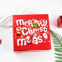18 De Noël Bricolage À La Main Nougat Biscuit Emballage Boîte Cadeau Paquet Boîte De Papier Noix Fruits Secs Vide Cadeau main image 3