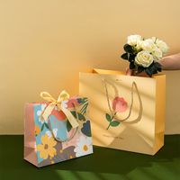 Ins Kontrast Farbe Geschenkt Üte Lehrer Tag Geschenk Verpackung Tasche Kreative Einfache Große Handtasche Papiertüte Souvenir main image 3
