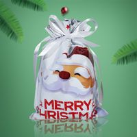 Christmas Cartoon Style Cute Santa Claus Plastic Family Gathering Party Festival Gift Bags sku image 4