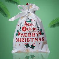 Christmas Cartoon Style Cute Santa Claus Plastic Family Gathering Party Festival Gift Bags sku image 5