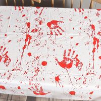 Halloween Bleeding Tablecloth Party Atmosphere Layout Props Blood Handprint Tablecloth Horror Scary Blood Tablecloth Blood Cloth main image 5