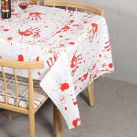 Halloween Bleeding Tablecloth Party Atmosphere Layout Props Blood Handprint Tablecloth Horror Scary Blood Tablecloth Blood Cloth main image 3