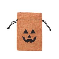 Halloween Funny Pumpkin Linen Party Gift Bags sku image 3