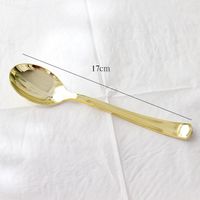 Disposable Fork Golden Birthday Party Tableware Set Ps Plastic Rose Gold Party Western Food Gold Plated Knife, Fork And Spoon sku image 1
