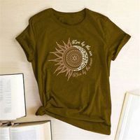 Women's T-shirt Short Sleeve T-shirts Printing Streetwear Sun Letter main image 4