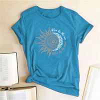 Women's T-shirt Short Sleeve T-shirts Printing Streetwear Sun Letter main image 2