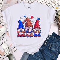 Women's T-shirt Short Sleeve T-shirts Star Streetwear Santa Claus main image 1