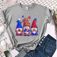 Women's T-shirt Short Sleeve T-shirts Star Streetwear Santa Claus main image 3