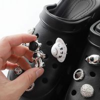 Diy Silver Spaceman Alien Suit Removable Shoe Ornament Shoe Buckle Accessories main image 4