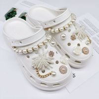 Pearl Flower Diy Eva Sandals Removable Shoe Buckle Hole Shoes Accessories main image 3