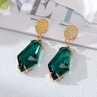 Wholesale Jewelry 1 Pair Retro Geometric Alloy Crystal Drop Earrings sku image 1