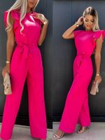 Women's Daily Fashion Solid Color Full Length Belt Jumpsuits main image 5