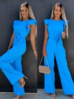 Women's Daily Fashion Solid Color Full Length Belt Jumpsuits main image 2
