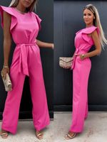 Women's Daily Fashion Solid Color Full Length Belt Jumpsuits main image 1