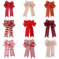 Christmas Bow Knot Flocking Cloth Party Decorative Props main image 1