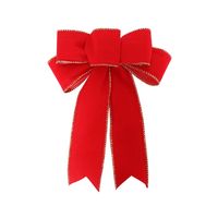 Christmas Bow Knot Flocking Cloth Party Decorative Props main image 3