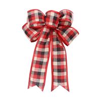 Christmas Bow Knot Flocking Cloth Party Decorative Props sku image 7