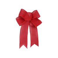 Christmas Bow Knot Flocking Cloth Party Decorative Props sku image 1
