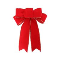 Christmas Bow Knot Flocking Cloth Party Decorative Props sku image 5