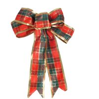 Christmas Bow Knot Flocking Cloth Party Decorative Props sku image 10
