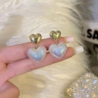 Retro Geometric Heart Shape Alloy Plating Earrings main image 1