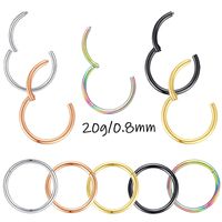 Simple Style Circle Stainless Steel Plating Nose Ring main image 1