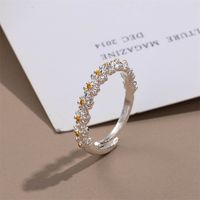 Fashion Flower Metal Carving No Inlaid Open Ring main image 5