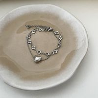 Simple Style Heart Shape Alloy Layered Plating Bracelets 1 Piece main image 3